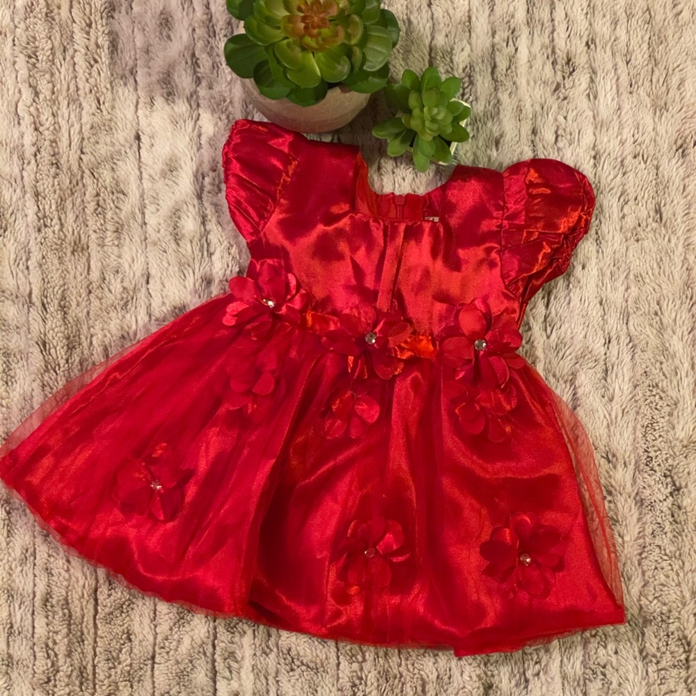 💖NWT!!!💖Kalamixi Kids Red Party Dress 12-18M